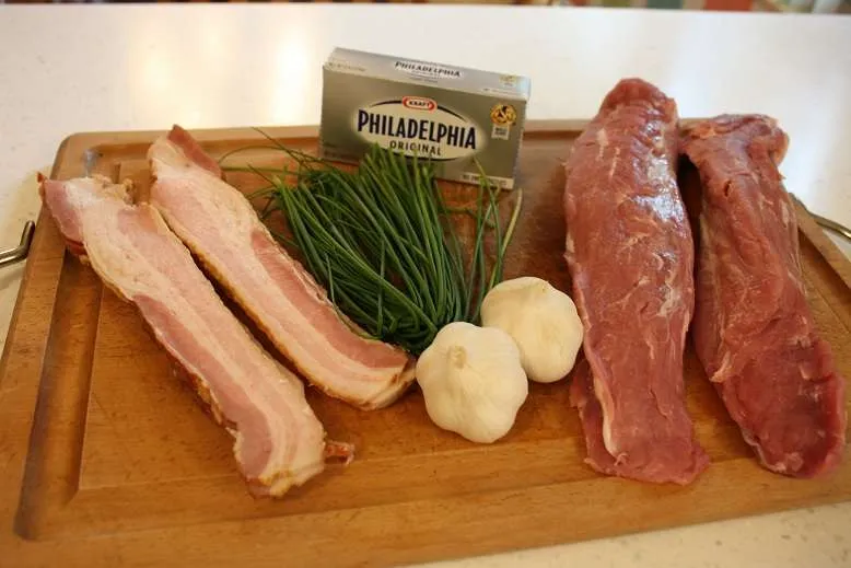 Bacon Wrapped Stuffed Pork Tenderloin   1