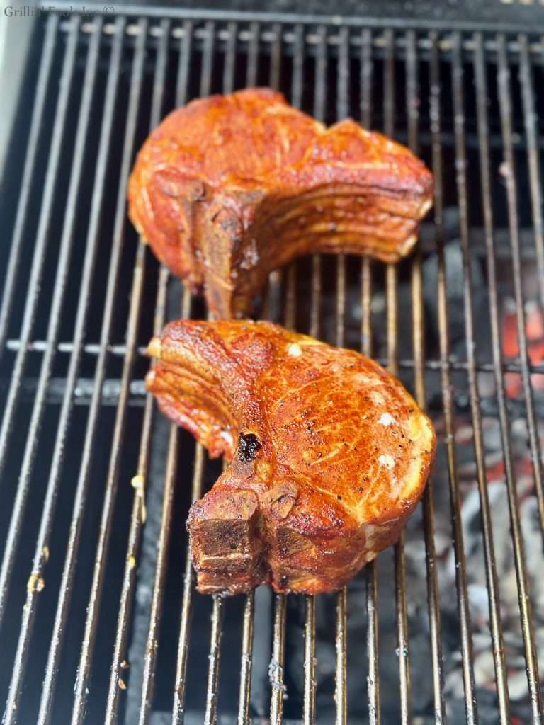Candy Corn Stuffed Pork Chops